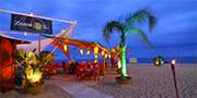 Beach Bar Die Beach Bar Zona 6 ist ein beliebter Treffpunkt in Calella.