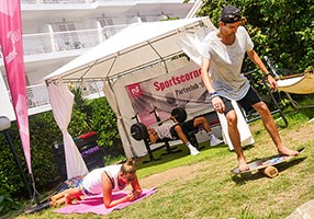 Sportscorner im Partyclub Langeweile kommt hier ganz sicher nicht auf!